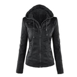 Female Goth Overcoats faux leather Jacket