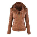 Female Goth Overcoats faux leather Jacket