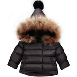 children Jacket Outerwear Baby Boys Girls Winter Warm Down Cotton Hooded Coat