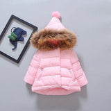 children Jacket Outerwear Baby Boys Girls Winter Warm Down Cotton Hooded Coat