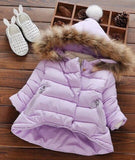 children Jacket Outerwear Baby Boys Girls Winter Warm Down Cotton Hooded Coat