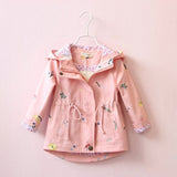 Hot Sale Spring Autumn Girls Windbreaker Coat Jacket