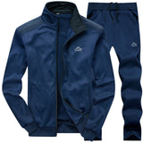 Spring Autumn Men's Sets 2 Piece Zipper Jacket