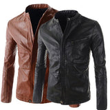 Zogaa Brand Men's Motorcycle Leather Jackets