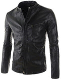 Zogaa Brand Men's Motorcycle Leather Jackets