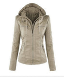 Hot autumn and winter women leather jacket